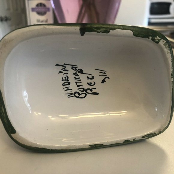 Vintage Portuguese Glazed Ceramic Sheep Hand Painted Signed - Picture 6 of 8